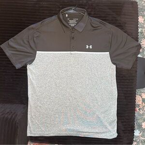 Under Armour Men's Polo in Black and Light Green
